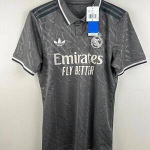 Adidas Real Madrid Valverde #8 Soccer Jersey Men's Small Gray 2024/25 Third Kit
